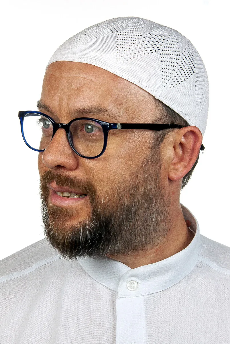 

Белые вязаные кружевные шапочки IQRAH Berra с намазом, 1 шт.