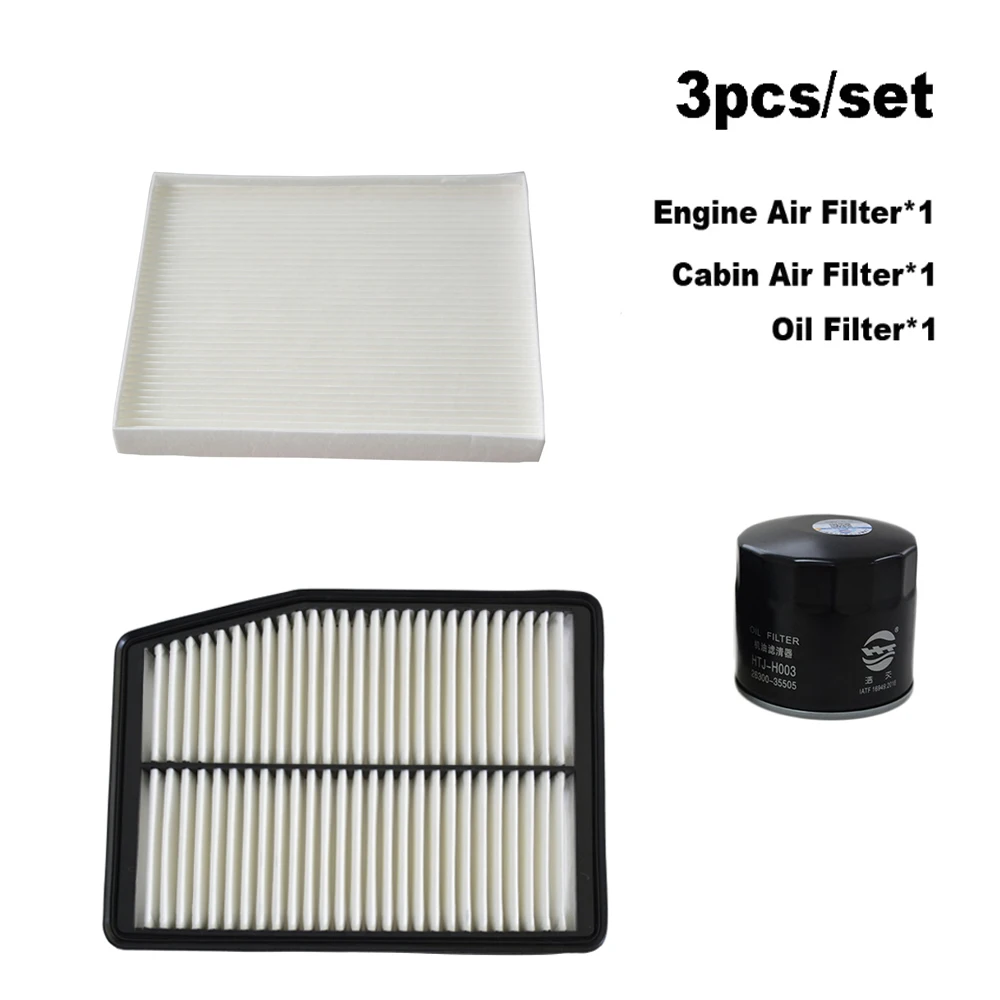 

Набор фильтров из 3 шт. для Hyundai ix35 1.4T/Kia Sportage 2.0L Enigne, комплект воздушного масляного фильтра салона, детали 28113-4T600 F178NFFAA 26300-35505