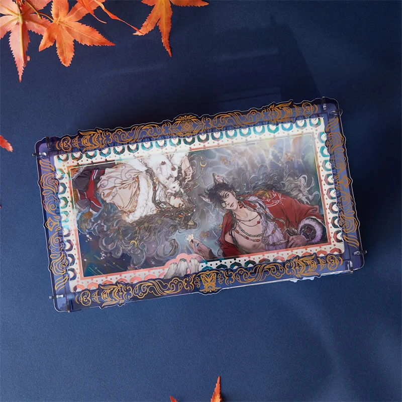 

Аниме хаски и его Белый Кот Shizun Chu Wanning Mo Ran Your Heart, акриловая подставка с зыбучим песком, модель брелок для ключей со значком, подарок для коспл...