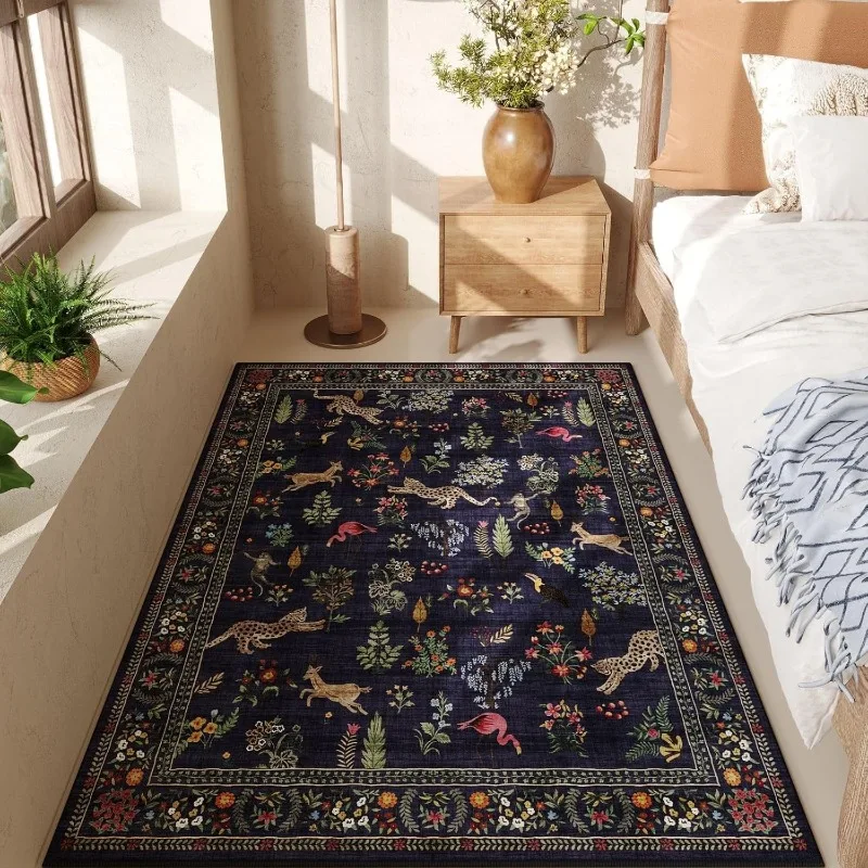 

Ковёр с принтом животные и растения 100% полиэстер