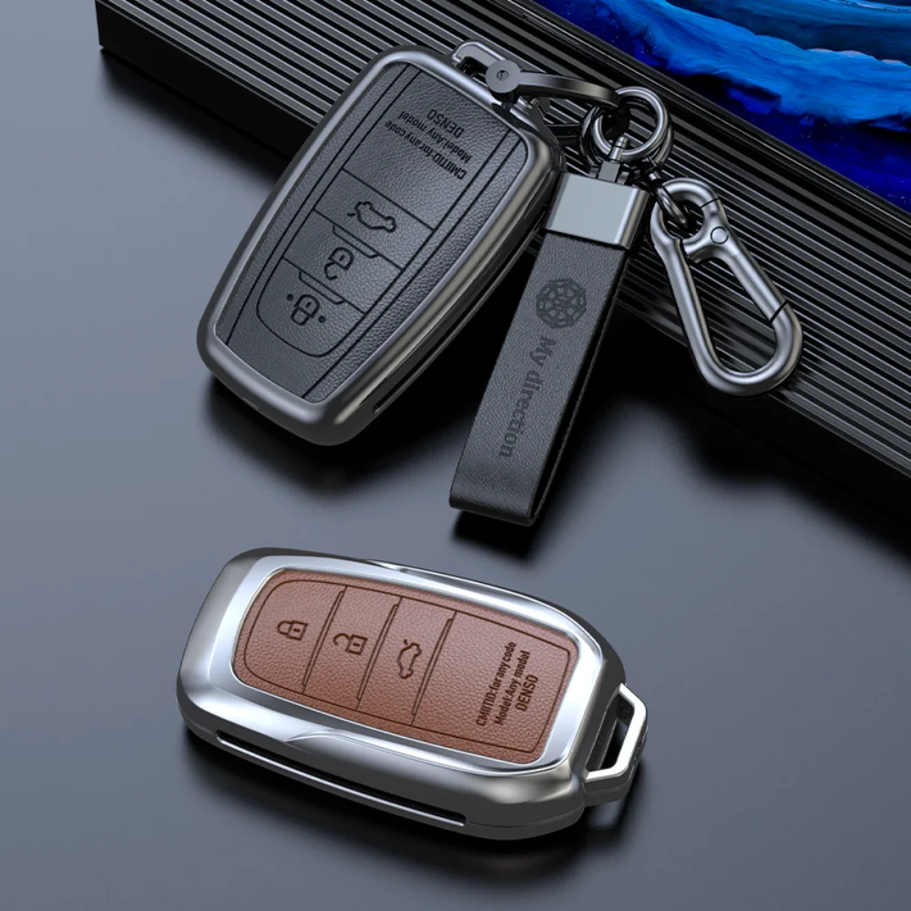 

1 Pcs Zinc Alloy Car Key Cover Case Accessories Keychain Covers Protect For Toyota Prius Camry Corolla C-HR CHR RAV4 Prado 2018
