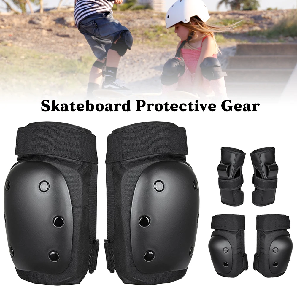

Skateboard Protective Gear Protector Set Knee Elbow Pads Longboards Adult Children Bicycle Inline Roller Skates Outdoor Sport