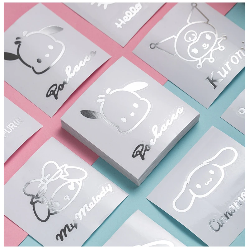 

Anime Sanrio Hello Kitty Kulomi Cute Cartoon Kawaii Water Cup Phone Case Cover Computer Sticker Decoration Toy Collection Gift