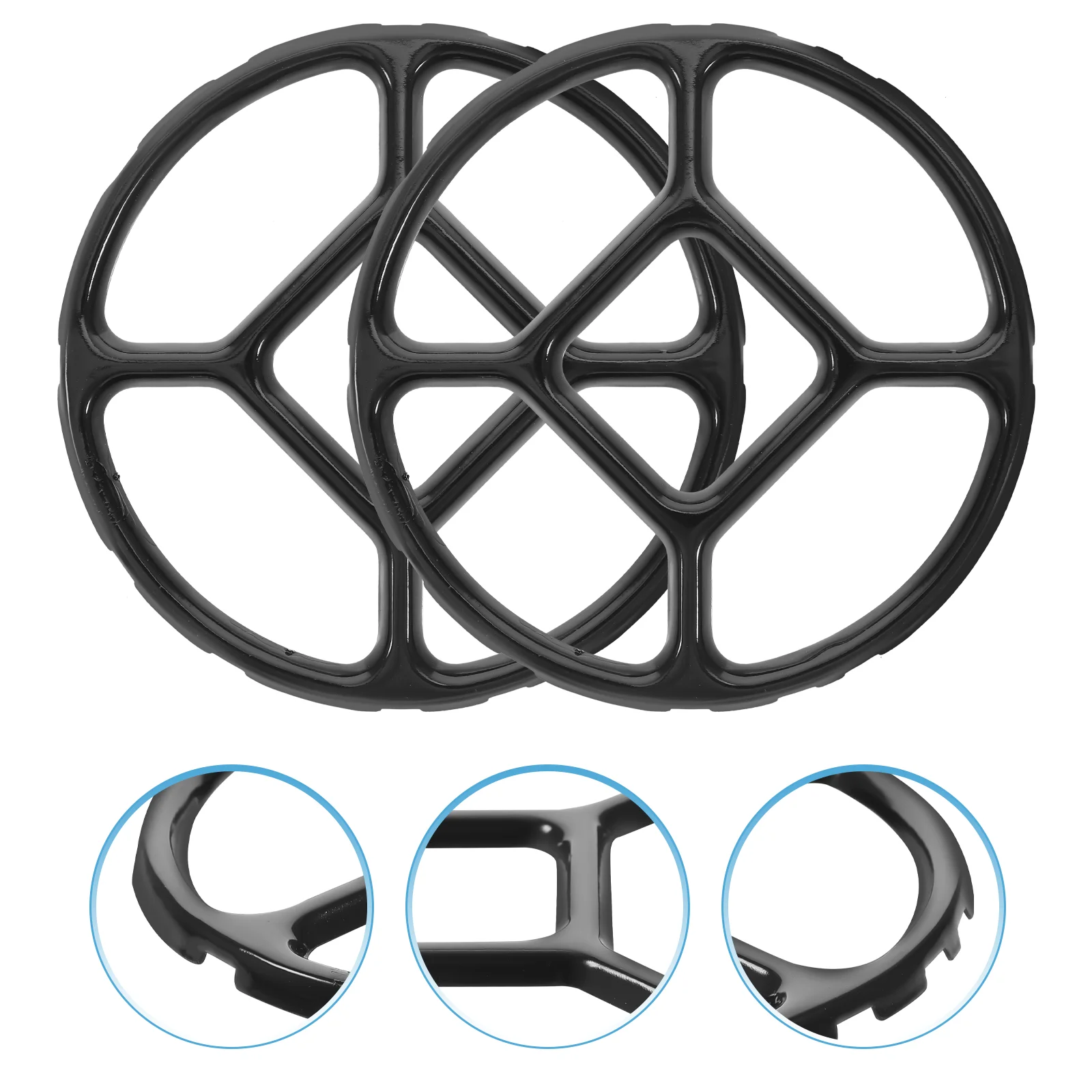 

2 Pcs Auxiliary Support Small Pot Gas Stove Holder Metal Brackets Accessories Anti-slip Wok Ring Enamel Kitchen Tool