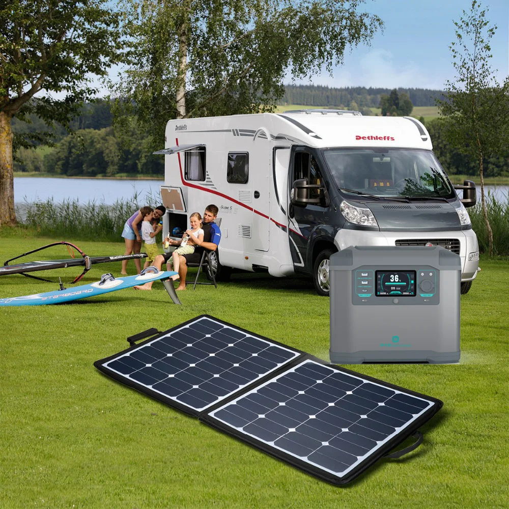 

Portable Solar Generator With 1500W 2000W Foldable Solar Panel For Outdoor Camping/Indoor/Outdoor/Rv/Van