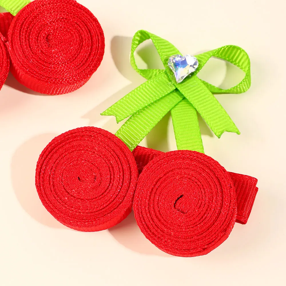 2 шт. заколки для волос в виде вишни девочек