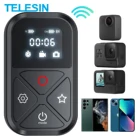 TELESIN 80 м Wifi Bluetooth пульт дистанционного управления для GoPro 10 9 8 со светодиодным экраном для смартфона GoPro Hero 8 9 10 GoPro Max