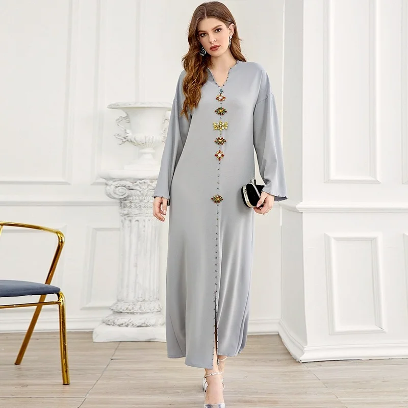 Ramadan Eid Mubarak Abaya Turkey Robe Djellaba Femme Musulmane Muslim Long Dress For Women Caftan Marocain Kaftan Prayer Clothes