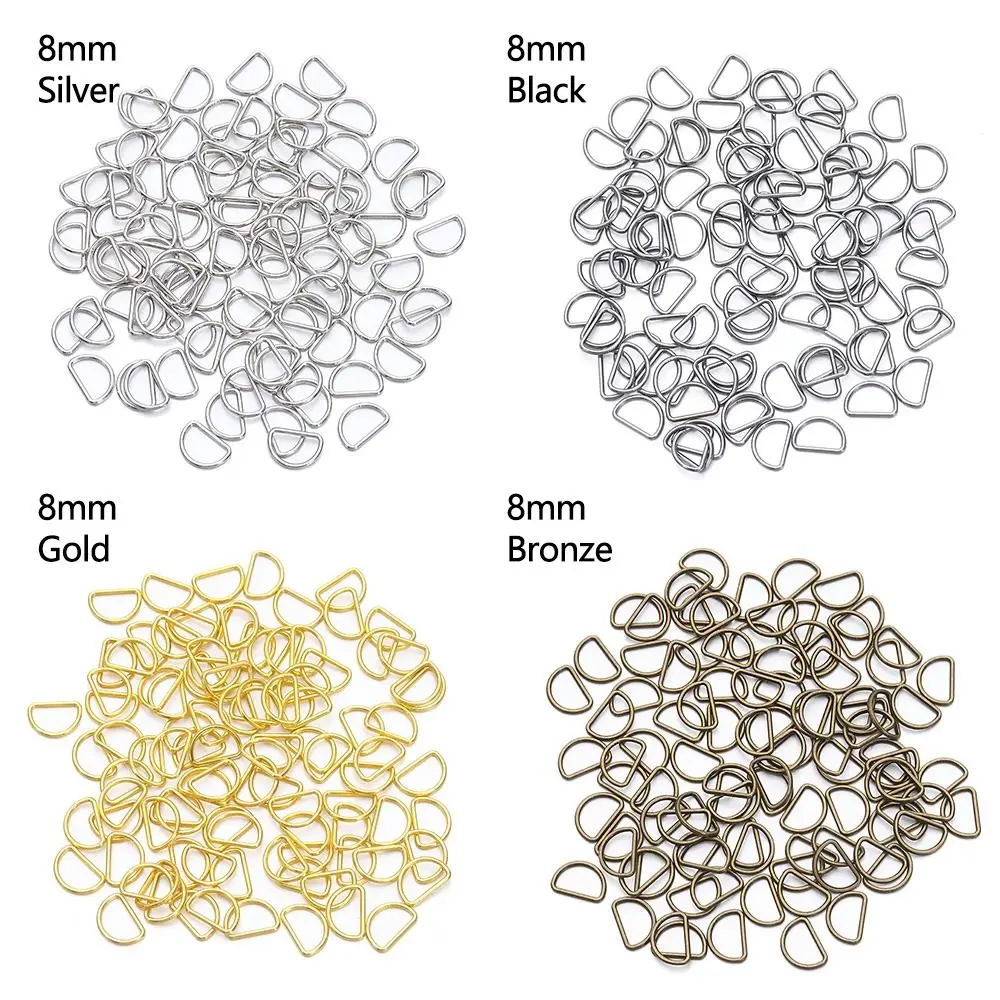 100pcs Newest 6mm/8mm Mini Ultra-small Belt D-Buckle Doll Bags Buckles for BJD Diy Buttons Shoes Clothes Accessories - купить по