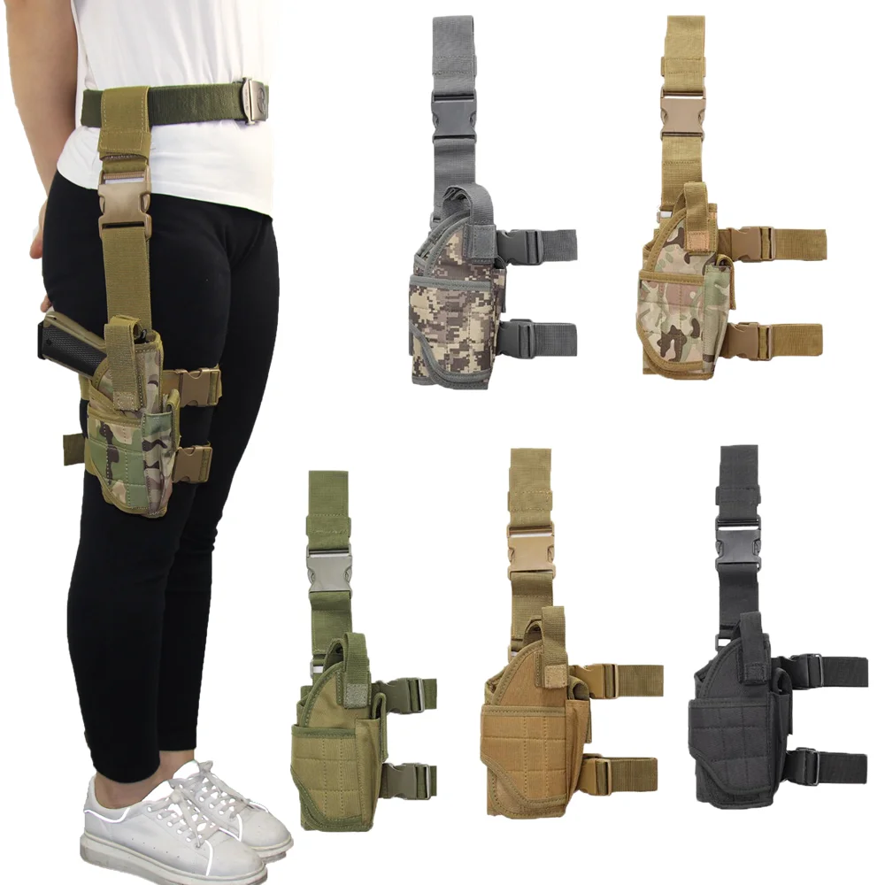 

Universal Drop Left Right Leg Gun Holster Gun Bag Thigh Pistol Bag Pouch Legs Harness For All Handguns GLOCK 17 19 CZ-75 1911