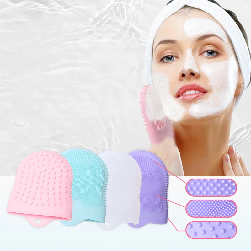 

Double Sided Silicone Cleaning Face Brush Face Lift Massage Deep Cleansing Wrinkle Exfoliating Blackhead Cleansing Body Brush