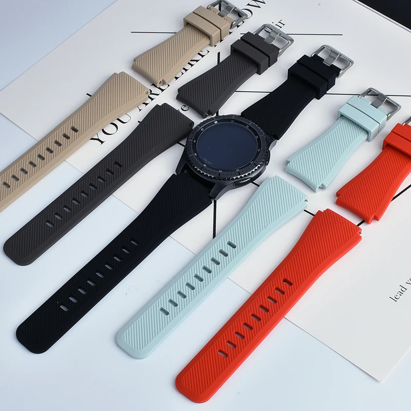 

Ремешок силиконовый для Samsung Galaxy Watch 4/Classic/46 мм/42 мм/active 2 Gear s3/S2, браслет для Huawei GT/2/GT2/3 Pro, 20 мм 22 мм