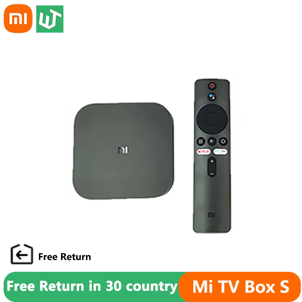 Global Version Xiaomi Mi TV Box S 4K HDR Google Cast Netflix Set top Box 4 Media Player Android TV 8.1 Ultra HD 2G 8G WIFI