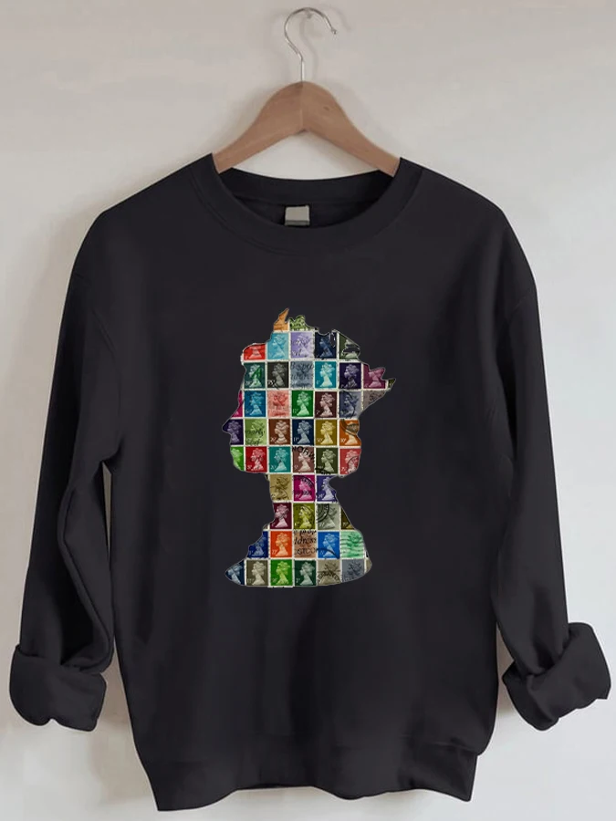 

Queen Elizabeth II - Vintage Postage Stamp Art Print Sweatshirt