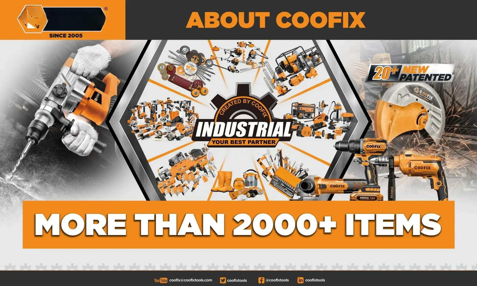 COOFIX 20V MAX Литий-ионная бесщеточная компактная ударная дрель БЕСПРОВОДНАЯ