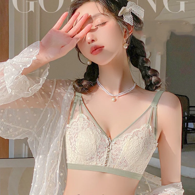 

Ультратонкий комплект нижнего белья, женский дышащий бюстгальтер без косточек, женское нижнее белье