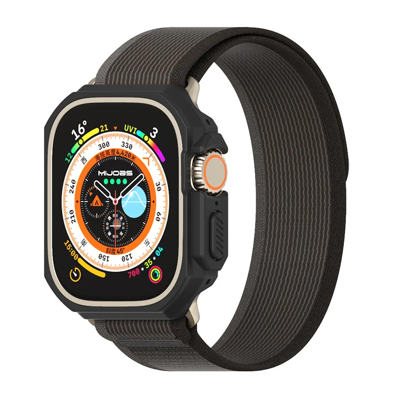 Nylon  Strap for Apple Watch Band 44mm 40mm 45mm 41mm 38mm 42mm 49mm  Adjustable Nylon solo Loop bracelet iwatch Ultra