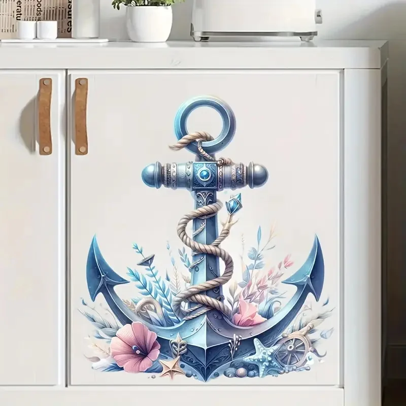 

Съемная наклейка на стену с якорем, ПВХ