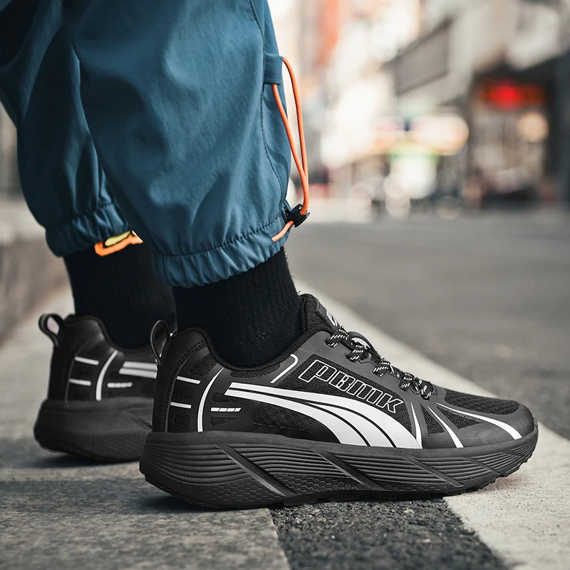 High-quality Mesh Breathable Platform Men's Running Shoes Comfortable Male Athletic Sneakers Anti-slip Casual Sports Shoes Men