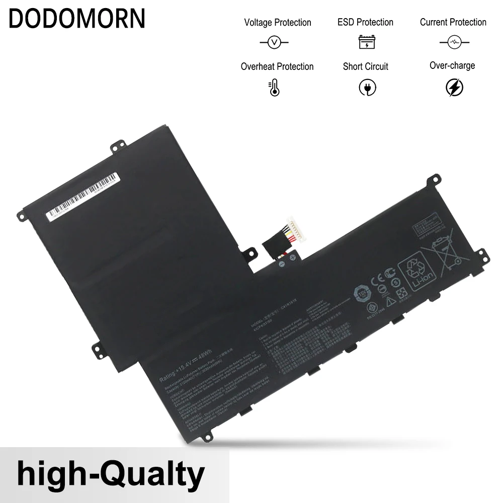 DODOMORN C41N1619 Аккумулятор для ноутбука ASUS Pro B9440 B9440UA-GV0094R/GV0100T/GV0056R/XS74/XS51/7200/7500/8550 B9440FA 48