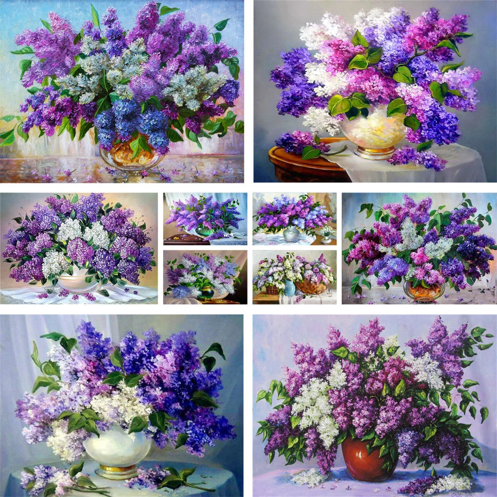 

Wisteria Rose Flowers Paint By Numbers Complete Kit Oil Paints 40*50 Picture By Numbers Photo Wall Decoration For Kids Wall Art