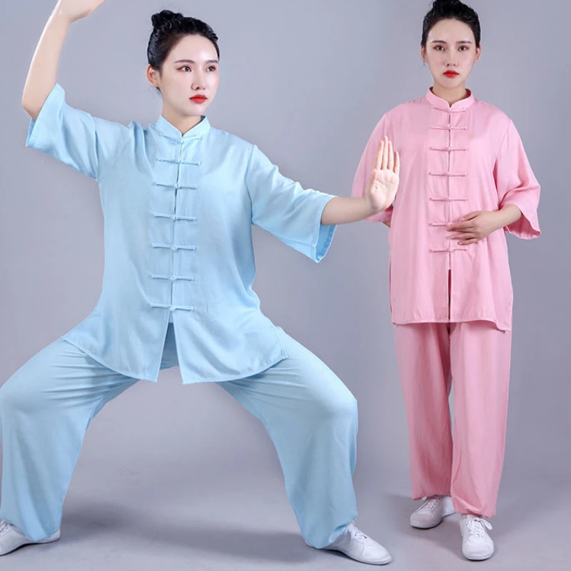 

Traditional Chinese Clothing Tai Chi Uniforms Adults Martial Arts Wing Chun Clothing Tang Suit Outdoor Walking Morning Sprots