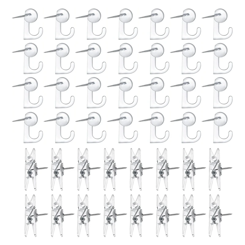 

Push Pin Hook Clear Thumb Tack,Push Pins Hook With Clear Push Pin Clips Paper Marking Clip Pins For Cork Board Map Photo