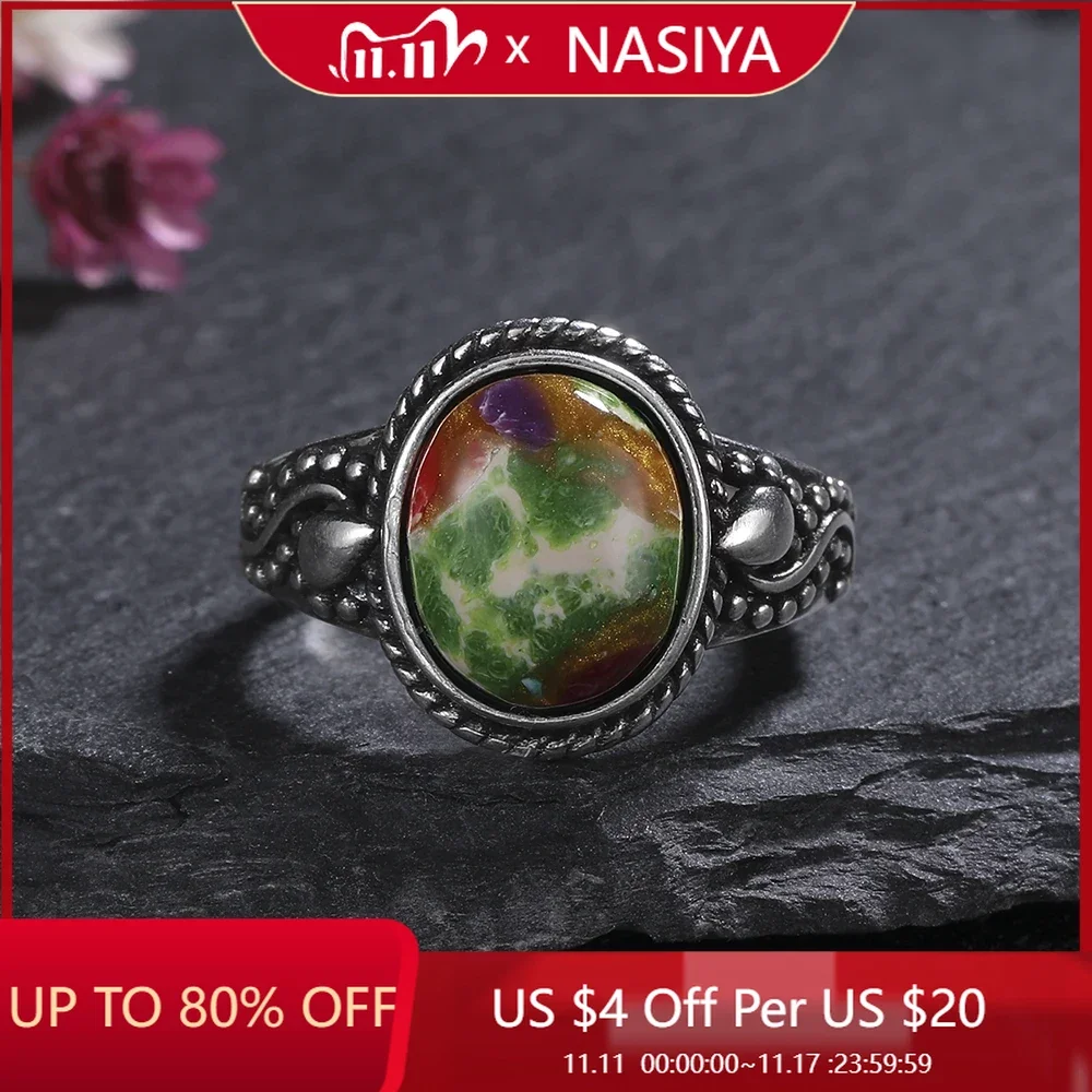 

Кольцо из серебра 925 пробы с натуральным императорским камнем