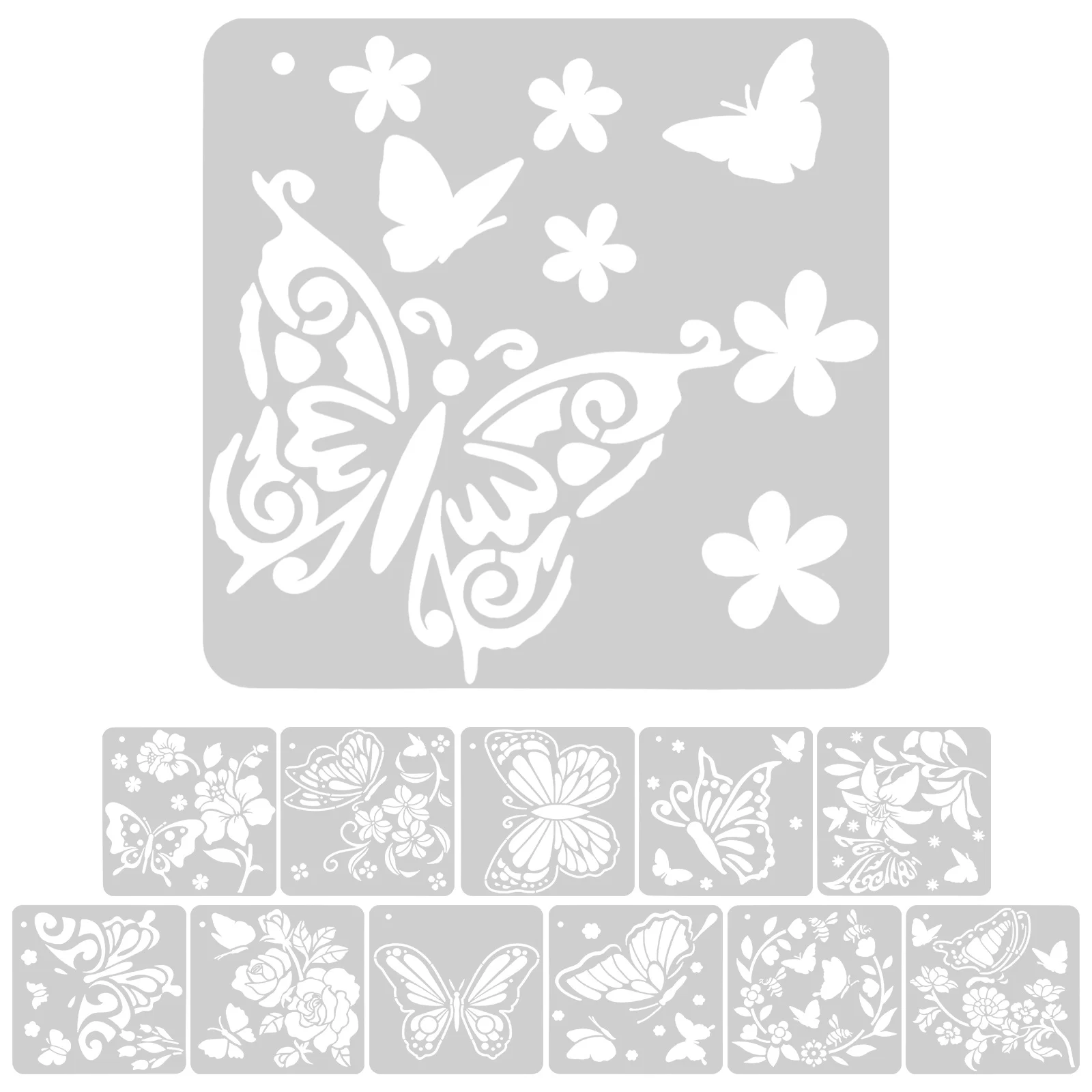 

12 Sheets Household Painting Template Child Scrapbook Kids Butterfly Molds The Pet Stencils Canvas