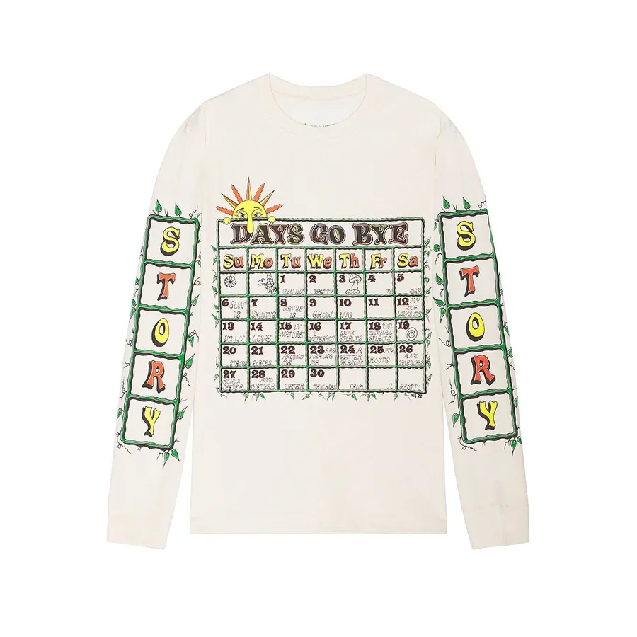 Мужская футболка с длинным рукавом круглым вырезом и принтом