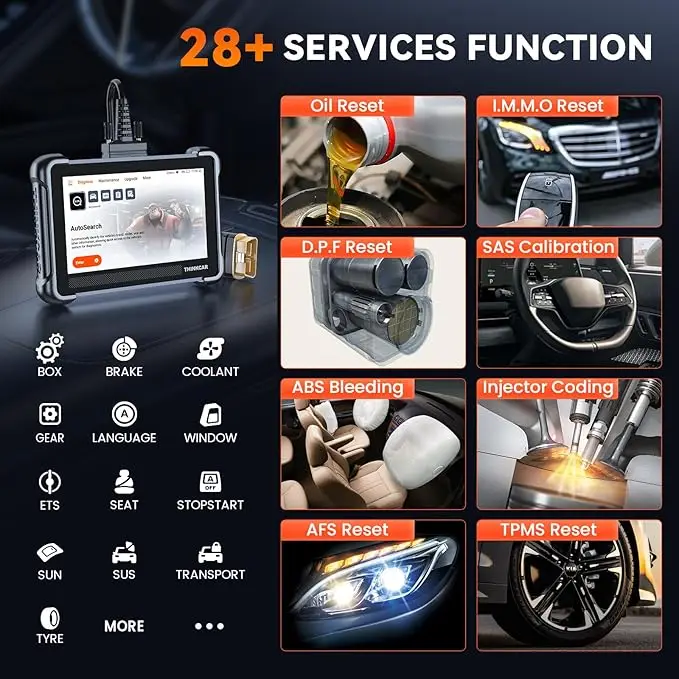 Фото THINKCAR THINKSCAN 672 Профессиональный автомобильный диагностический сканер CANFD с двунаправленной связью, 28 функций сброса, IMMO, полная диагностика систем, бесплатный OBD2 сканер №5