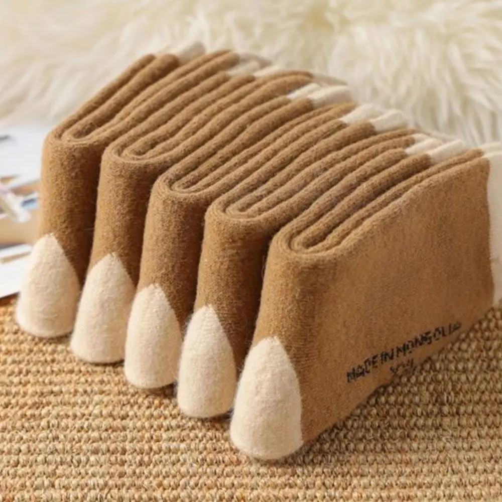 1 Pair New Winter Women Socks Fashion Camel Hair Socks Northern Thickened Warm Terry