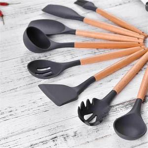 Kitchen Accessories Heat Resistant Spoon Spatula Kitchenware Non-Stick Kitchen Tools Silicone Baking