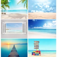 summer tropical sea beach palms tree photography background natural scenic photo backdrops photocall photo studio 22324 ht 09