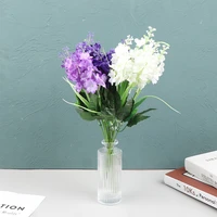 1pc ornamental flores hyacinth violet flower 5 heads artificial flowers marriage birthday party home decor 35 40cm