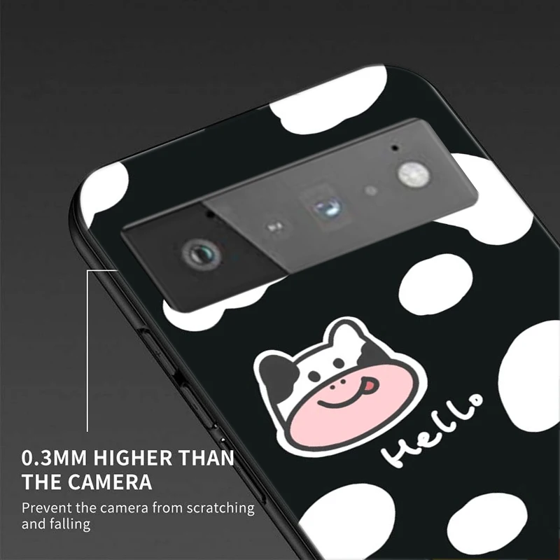 Чехол-бампер для Google Pixel 6 Pro мягкий силиконовый чехол Pixel6 / pro телефона с леопардом