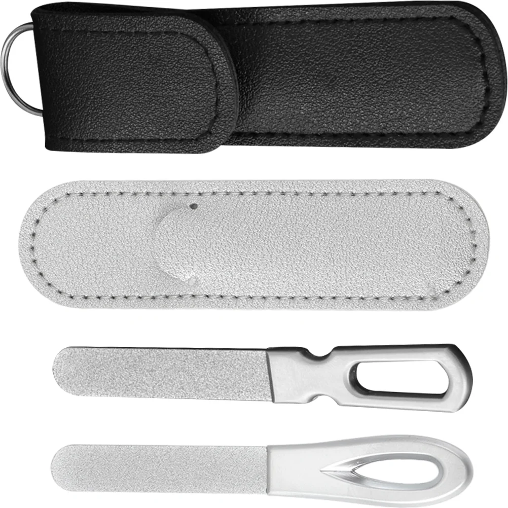 

2 Set Of Non-rust Stainless Steel With Cover Sturdy Practical Nail Trimming Tools Nail Files Tools