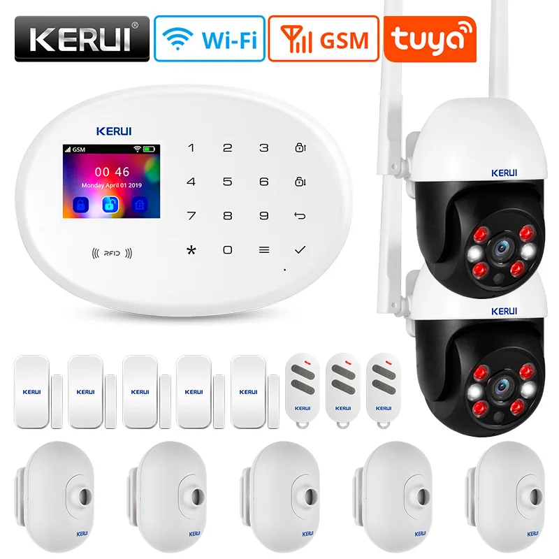 KERUI Tuya умная домашняя охранная сигнализация hikvision микро мини-наблюдение пульт
