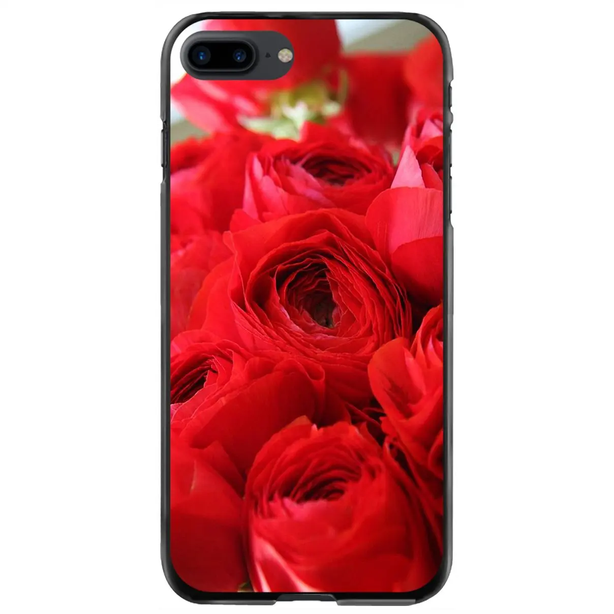 

For iPhone 11 12 13 14 Pro MAX Mini 5 5S SE 6 6S 7 8 Plus 10 X XR XS Hard Phone Bag Case Colorful Peach Ranunculus Flowers