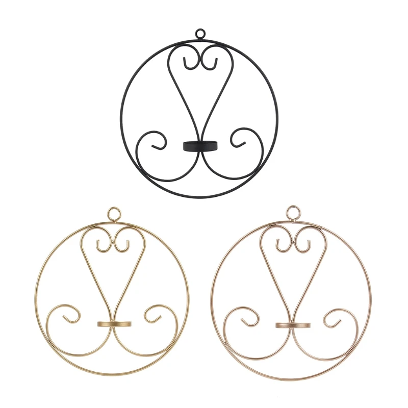 

Nordic Style Candlestick Metal Wall Candle Tealight Holder Home Decorations for Living Room Bedroom Candle Light for Pillar