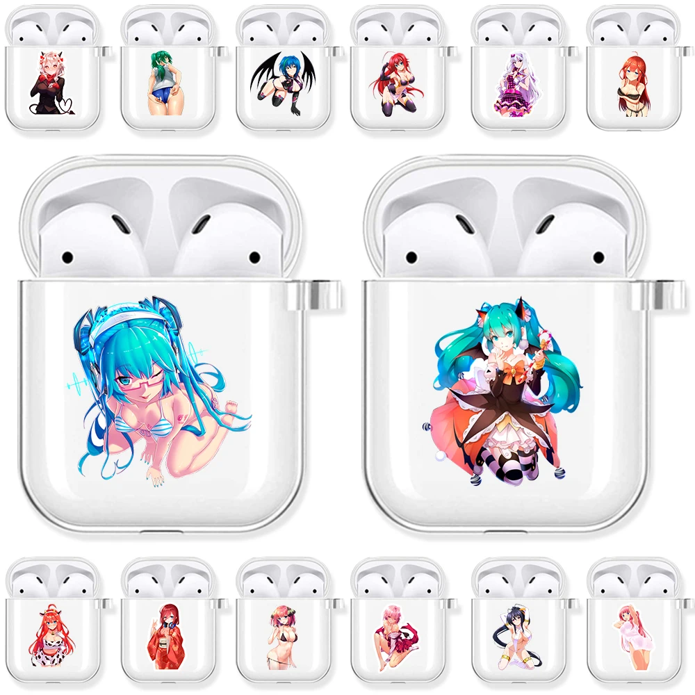 

Японская Манга Аниме Hentai Waifu Girls Soft чехол из ТПУ для Apple Airpods Pro 3 2 1 Kawaii Мультфильм Senpai чехол для наушников Airpod чехлы