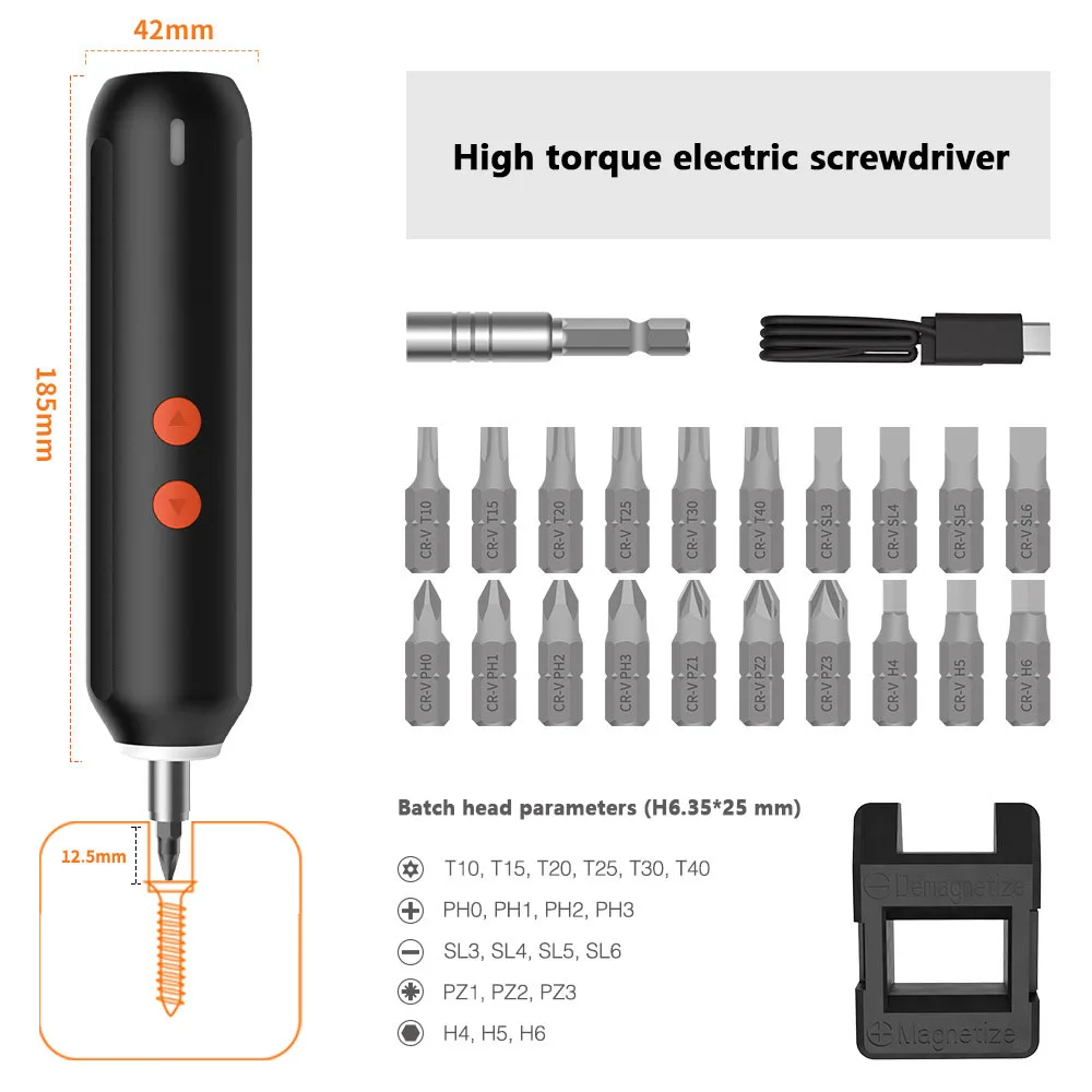 

24 дюйма, с 1 большим крутящим моментом, Электрическая отвертка, декоративная бытовая техника с аналогичной литиевой батареей, инструменты д...