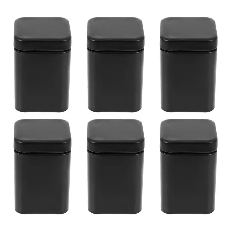 

6pcs Loose Tea Tins Tinplate Tea Jars Tea Storage Tanks Biscuits Containers Biscuit Tea Box Packaging Tin Box Tin Can Tea Tin