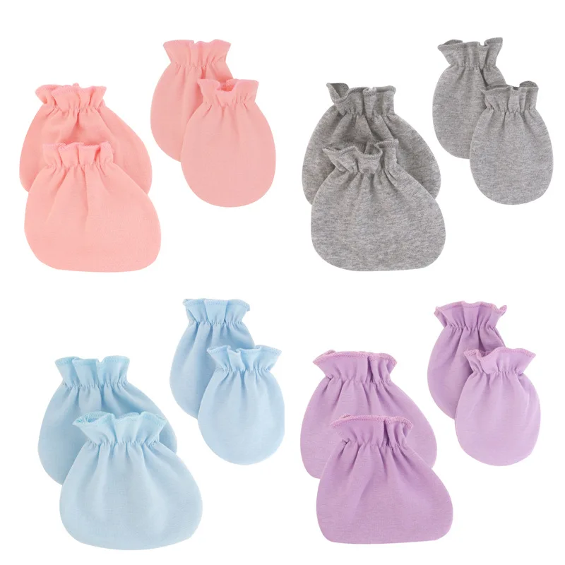 

Newborn Simple Cute Baby Knitting Mitten Newborn Anti-eat Hand Anti-Grab Face Protect Glove Baby Mitten Foot Cover 0-12 Months