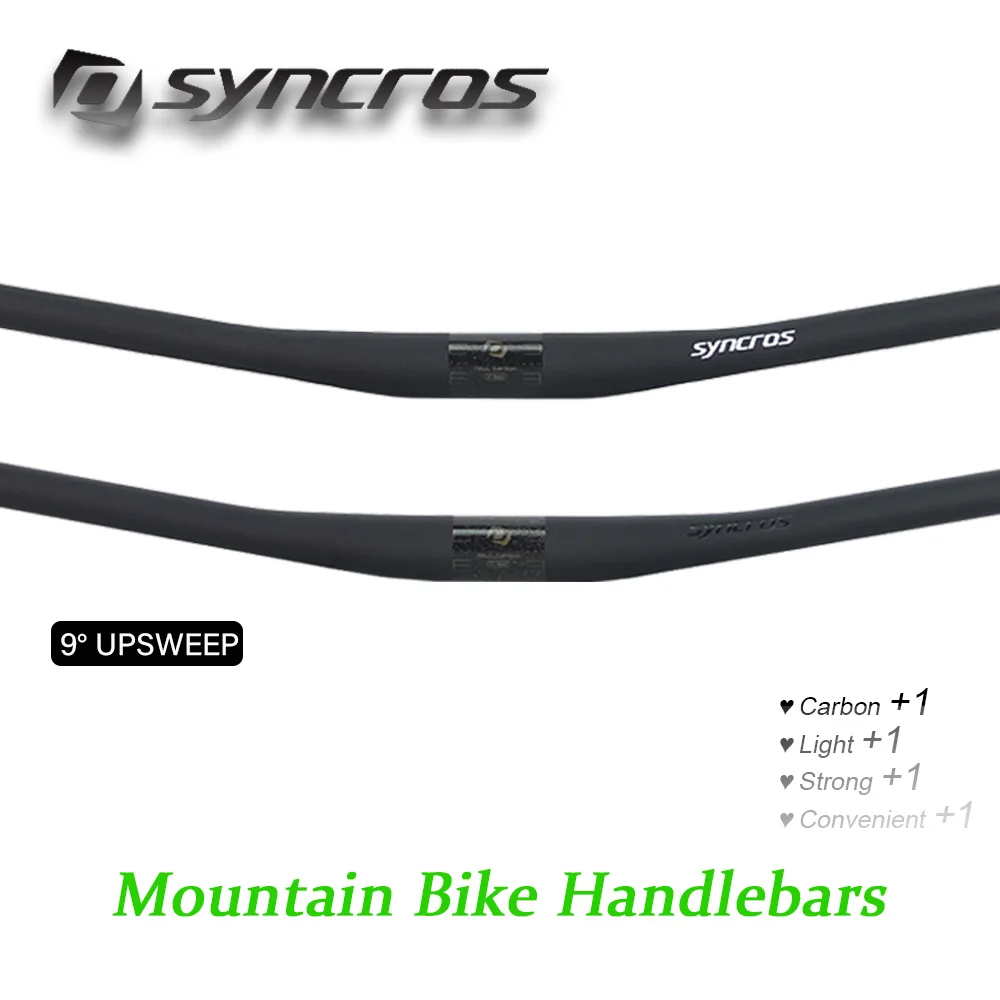 

Syncros MTB Carbon Handlebar 9 Degree Clamp 31.8mm Length 680/700/720/740mm Bike Matte Flat Mtb Handlebars Bicycle Part