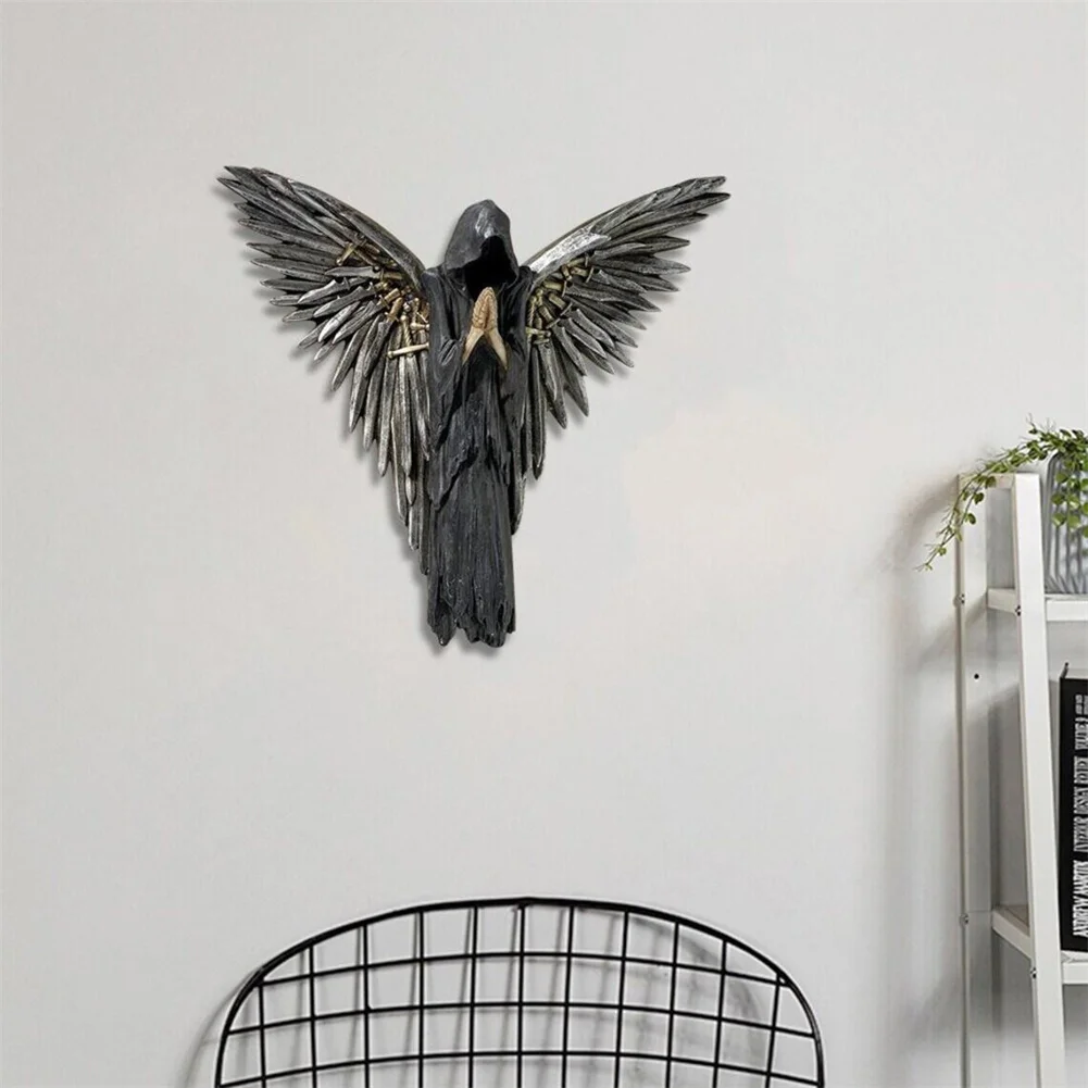 

Warrior Sculpture Resin Crafts Hanging Home Decor Wall Halloween Decoration Wall Ornaments Living Room Decoration Statue