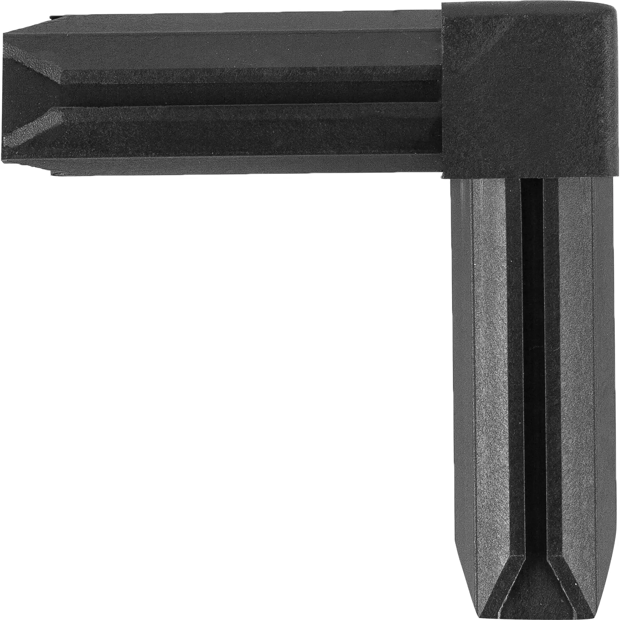 Соединитель пластиковый для трубы 20x20 мм смежный 2-палый ПВХ цвет черный - купить