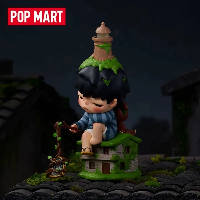 Фото POPMART Hirono Behind Time: Коллекционная фигурка, настенный декор, интересная модная коллекционная вещь, трендовая игрушка, предмет искусства №3