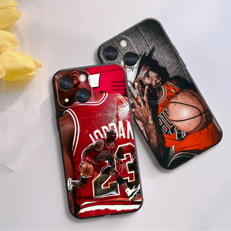 Модный чехол J-Jordan no-23 для Apple iPhone 15 14 13 12 11 SE XS XR X 7 8 6 mini Plus Pro MAX мягкий черный Чехол