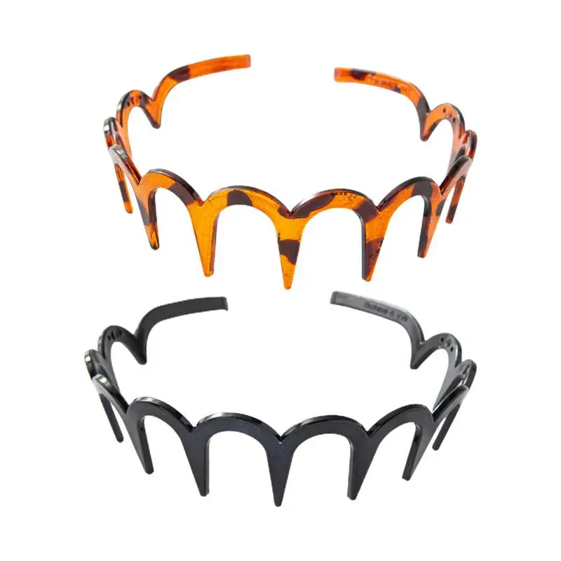 Эластичная нескользящая повязка на голову расческа для волос зигзагообразные